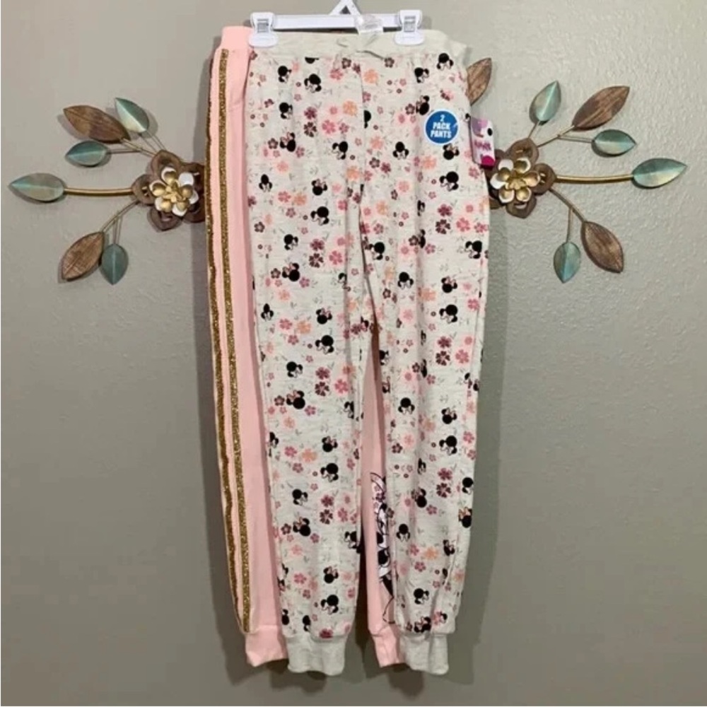 Disney Junior Minnie Mouse Girls 2 Pack Joggers Size 12 NWT